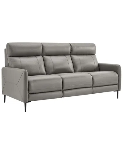 Modway Huxley Leather Sofa In Gray