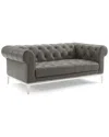 Modway Idyll Tufted Button Upholstered Leather Chesterfield Loveseat