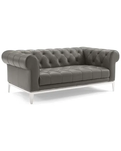 Modway Idyll Tufted Button Upholstered Leather Chesterfield Loveseat