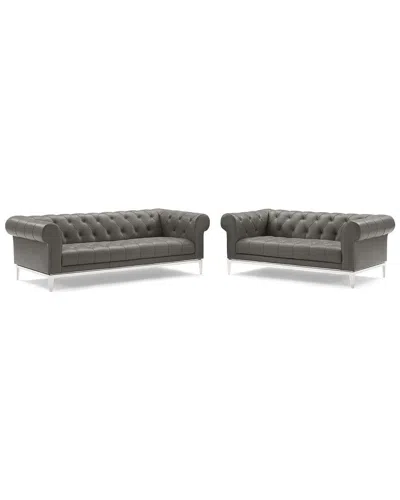 Modway Idyll Tufted Upholstered Leather Sofa & Loveseat