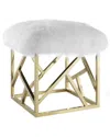 Modway Intersperse Sheepskin Ottoman In Gold