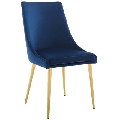 Modway Isle Accent Performance Velvet Dining Chair By  In Navy