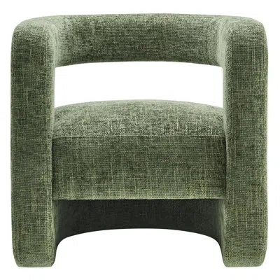 Modway Jaylin Upholstered Chenille Accent Chair In Green