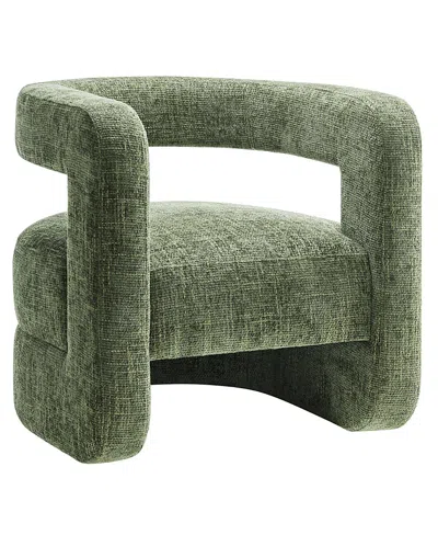 Modway Jaylin Upholstered Chenille Accent Chair In Green