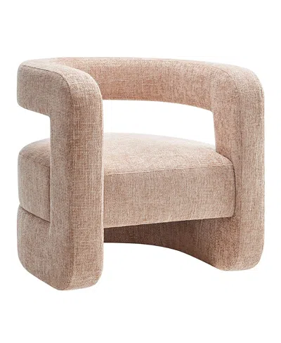 Modway Jaylin Upholstered Chenille Accent Chair In Pink