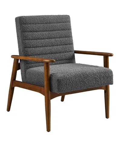 Modway Jensen Boucle Fabric Accent Chair In Gray