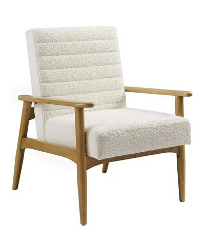 Modway Jensen Boucle Fabric Accent Chair In White