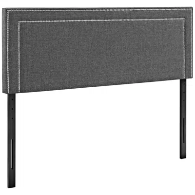 Modway Jessamine Gray Fabric Queen Headboard