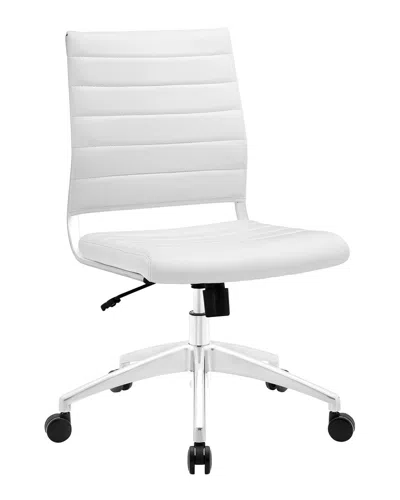 Modway Jive Armless Mid Back Office Chair In White