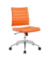 Modway Jive Armless Mid Back Office Chair In Orange