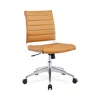 Modway Jive Armless Mid Back Office Chair In Tan