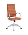 Modway Jive Highback Office Chair In Brown