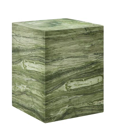 Modway Jordana Square Plinth Indoor - Outdoor Patio Concrete Side Table In Green
