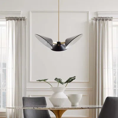 Modway Journey 3-light 3" Arm Pendant In Black
