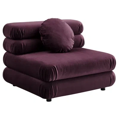 Modway Jubilee Modular Performance Velvet Armless Chair In Mulberry Velvet