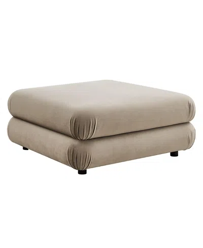 Modway Jubilee Modular Performance Velvet Ottoman In Brown