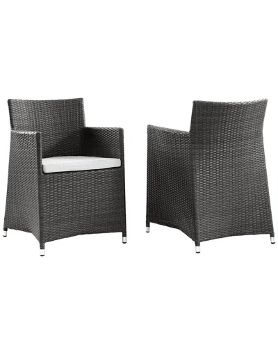 Modway Junction Armchair Outdoor Patio Wicker Set In Black