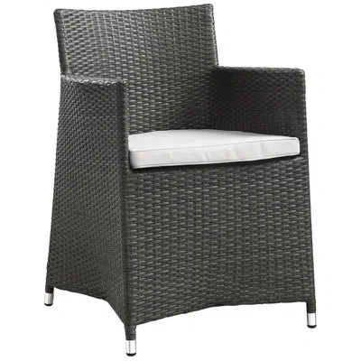 Modway Junction Outdoor Patio Dining Chair With Cushion In Brown