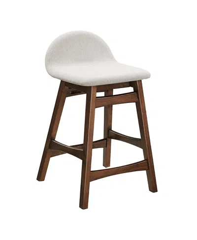 Modway Juno Wood Counter Stool, Set Of 2 In White