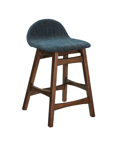 Modway Juno Wood Counter Stool, Set Of 2 In Blue