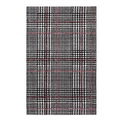 Modway Kaja Criss-cross Modern Area Rug In Black;red;ivory