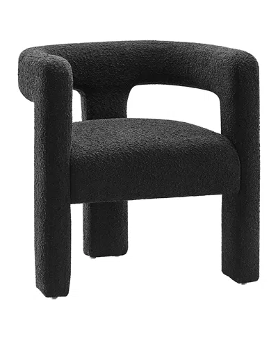 Modway Kayla Boucle Upholstered Armchair In Black
