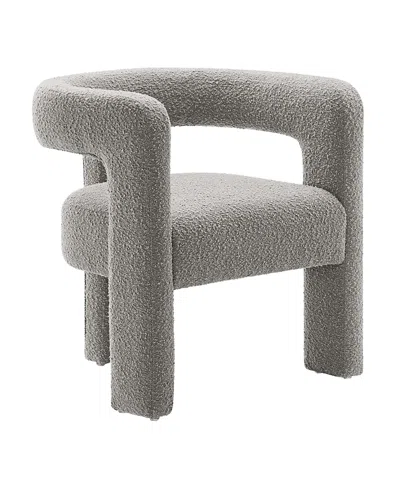 Modway Kayla Boucle Upholstered Armchair In Gray