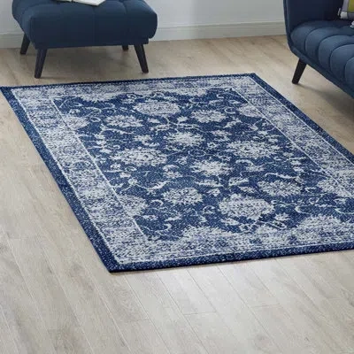 Modway Kazia Distressed Persian Medallion Area Rug In Coral Ivory