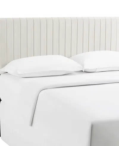 Modway Keira King/california King Performance Velvet Headboard In Ivory