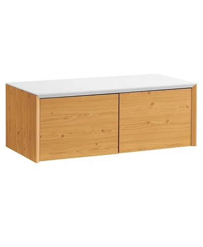 Modway Kinetic Wall-mount Office Storage Cabinet In Brown