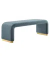 Modway Koda Performance Velvet Waterfall Long Bench