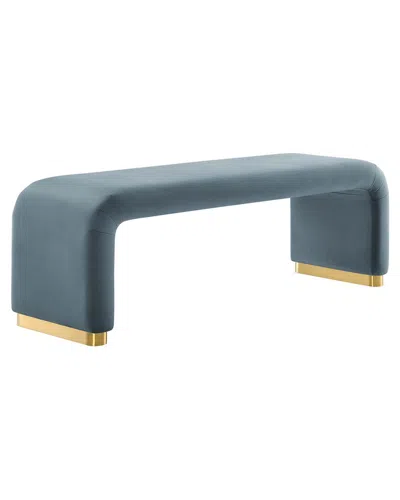 MODWAY MODWAY KODA PERFORMANCE VELVET WATERFALL LONG BENCH