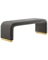 Modway Koda Performance Velvet Waterfall Long Bench In Gold
