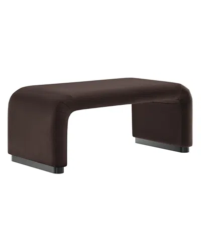 Modway Koda Performance Velvet Waterfall Ottoman In Brown