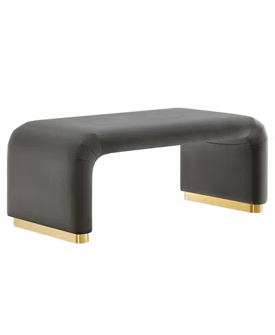 Modway Koda Performance Velvet Waterfall Ottoman In Gray
