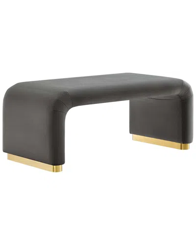 Modway Koda Performance Velvet Waterfall Ottoman In Gold