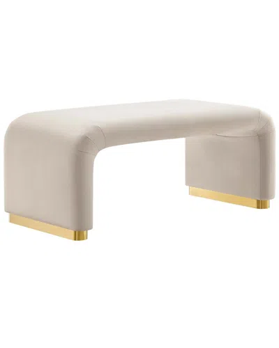 Modway Koda Performance Velvet Waterfall Ottoman In Gold