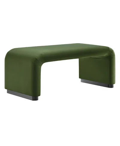 Modway Koda Performance Velvet Waterfall Ottoman In Green