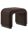 Modway Koda Performance Velvet Waterfall Stool In Brown