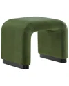 Modway Koda Performance Velvet Waterfall Stool In Black
