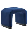 Modway Koda Performance Velvet Waterfall Stool In Black