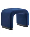 Modway Koda Performance Velvet Waterfall Stool In Blue