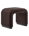 Modway Koda Performance Velvet Waterfall Stool In Brown