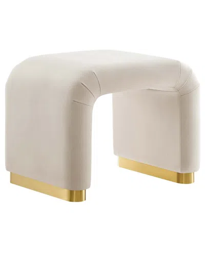 Modway Koda Performance Velvet Waterfall Stool In Gold