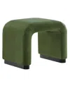 Modway Koda Performance Velvet Waterfall Stool In Green