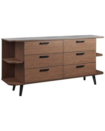 Modway Langston Open Display Storage Sideboard In Brown