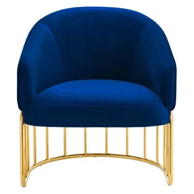 Modway Legacy Performance Velvet Armchair In Navy Velvet