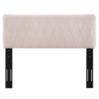 Modway Leila Performance Velvet King/california King Headboard In Pink