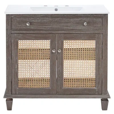 Modway Lilo 36" Bathroom Vanity In Gray