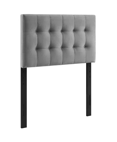 Modway Lily Biscuit Tufted Performance Velvet Headboard In Gray